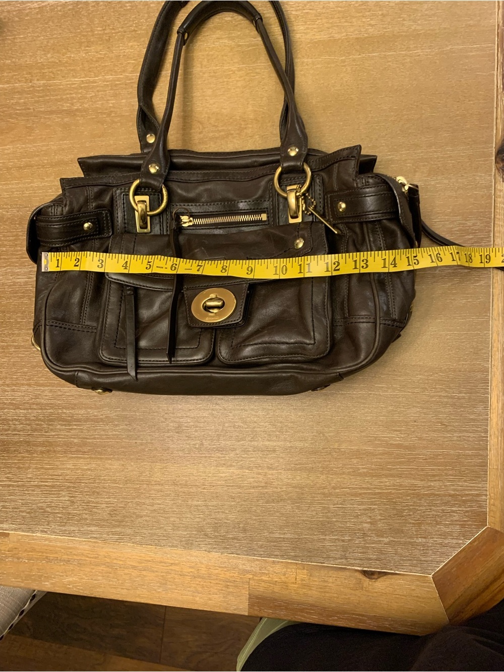 Vintage Coach  Hampton  Lindsay  Brown Leather Satchel - Picture 5 of 16